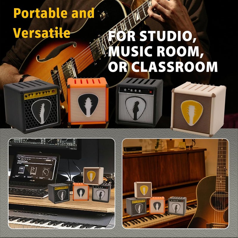 Chordwave Guitar Pick Display Holder Unique Retro Guitar Amp Model Guitar Picks Holder Pick Organizer & Display Case Gift for Music Enthusiasts and Guitar Players, 4-Color Set - Image 5